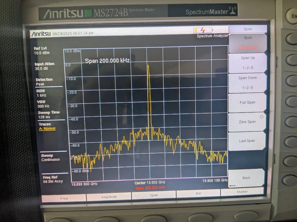 Anritsu MS2724B 20 GHz Handheld Spectrum Analyzer - Fully Calibrated - ZYYKZ Test Equipment