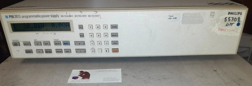Philips PM2813/213 Precision Laboratory DC Power Supply - ZYYKZ Test Equipment
