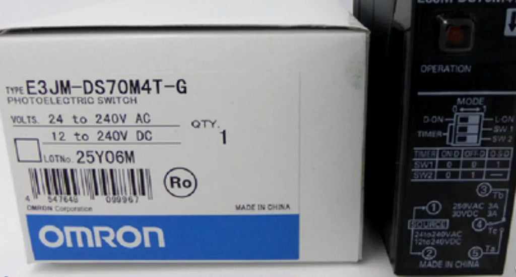 OMRON E3JM-DS70M4T-G Photoelectric Sensor Switch, Diffuse Reflective, 70mm Range - ZYYKZ Test Equipment