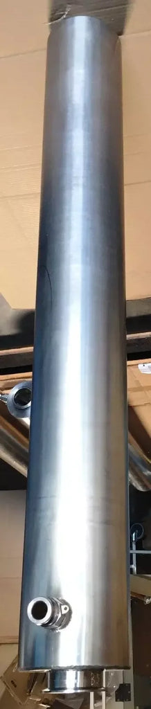OMC B16 Jacketed Stainless Steel Heat Exchanger, 6 Diameter x 48 Length with 2 Spiral Blades - ZYYKZ Test Equipment