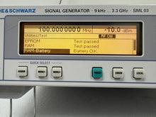 Load image into Gallery viewer, Rohde &amp; Schwarz SML03 RF Signal Generator 9 kHz to 3 GHz - ZYYKZ Test Equipment