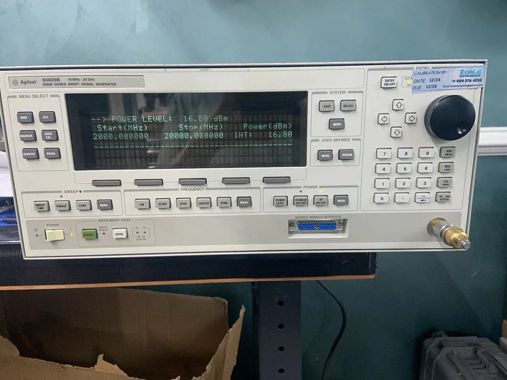 Agilent HP 83630A/83620A Calibrated RF Signal Generator 10 MHz–24.5 GHz with Options 1, 6, 8 - ZYYKZ Test Equipment
