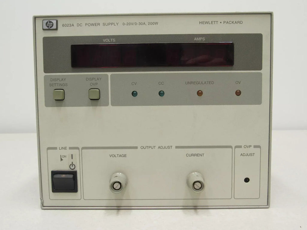 HP Agilent 6023A Autoranging DC Power Supply 0-20V 0-30A 200W - ZYYKZ Test Equipment
