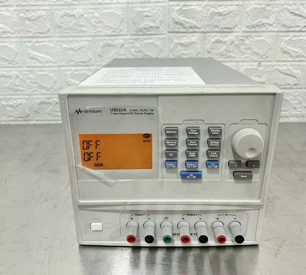 Agilent U8032A Variable Triple DC Power Supply - 0-60V, 3A/5V, Tested