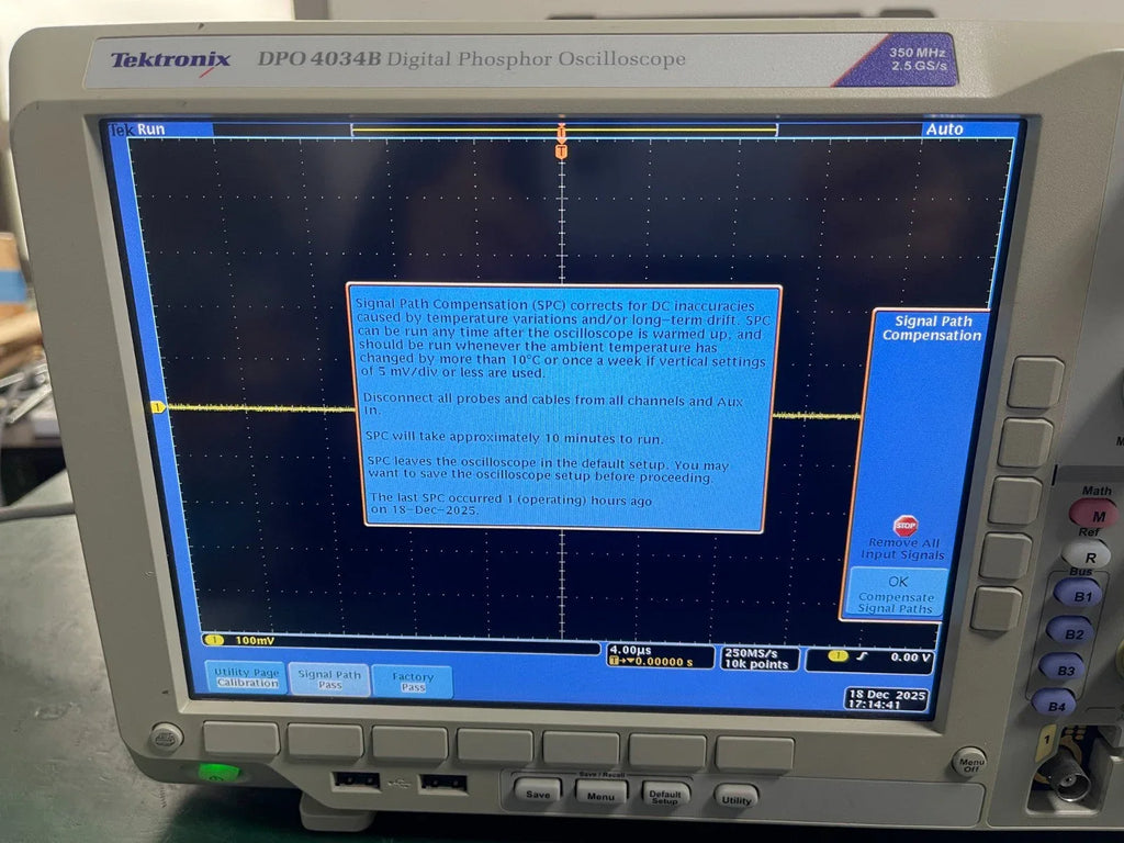 Tektronix DPO4034B 350MHz 4-Channel Digital Phosphor Oscilloscope, 2.5GS/s - ZYYKZ Test Equipment
