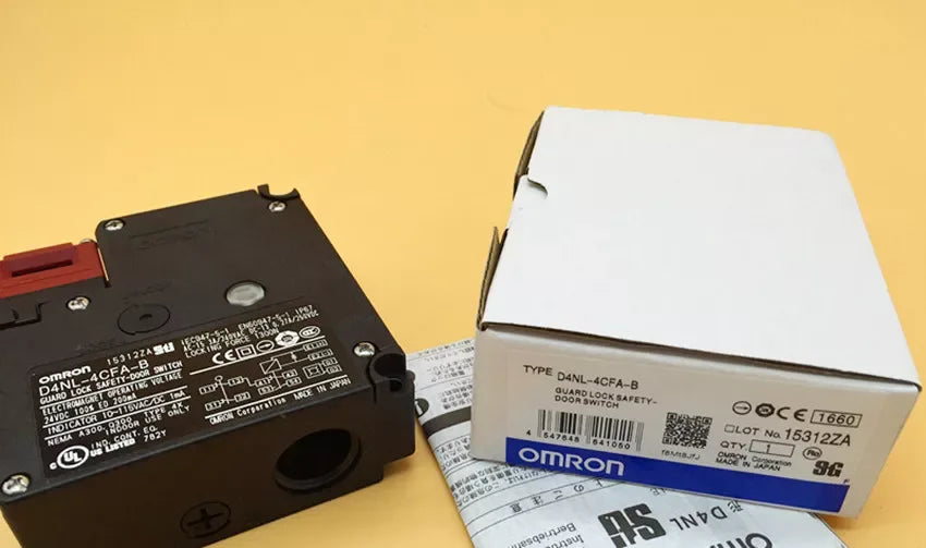 Omron D4NL-4CFA-B Safety Door Lock Switch - Industrial Safety Interlock - ZYYKZ Test Equipment