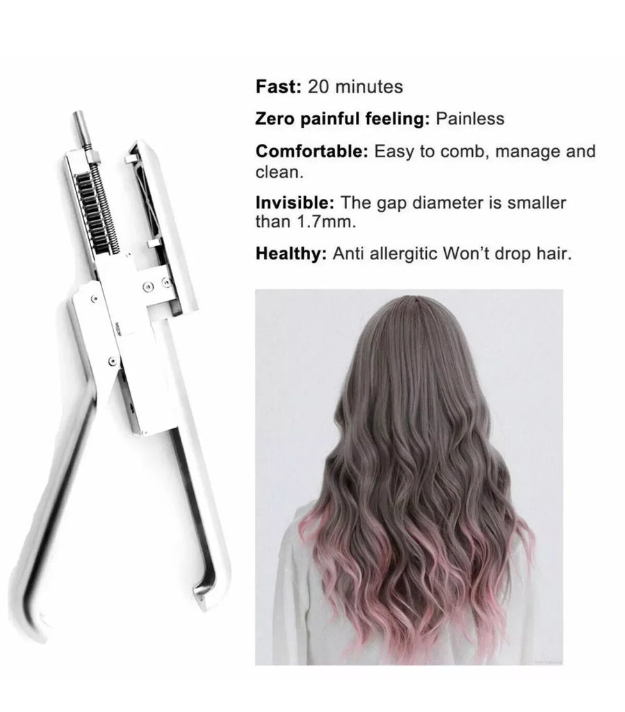 6D Salon Fusion Hair Extension Connector & Human Hair Extension Kit - ZYYKZ Test Equipment