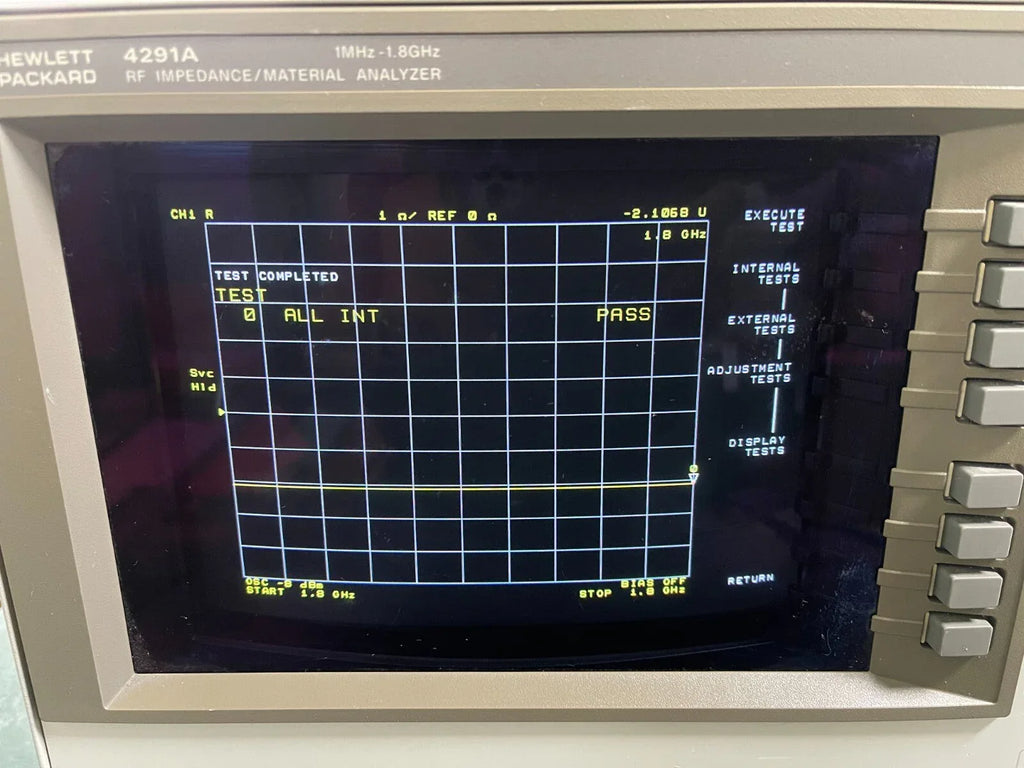 HP Agilent 4291A RF Impedance and Material Analyzer 1MHz–1.8GHz with Opt. 002, 1C2 - ZYYKZ Test Equipment