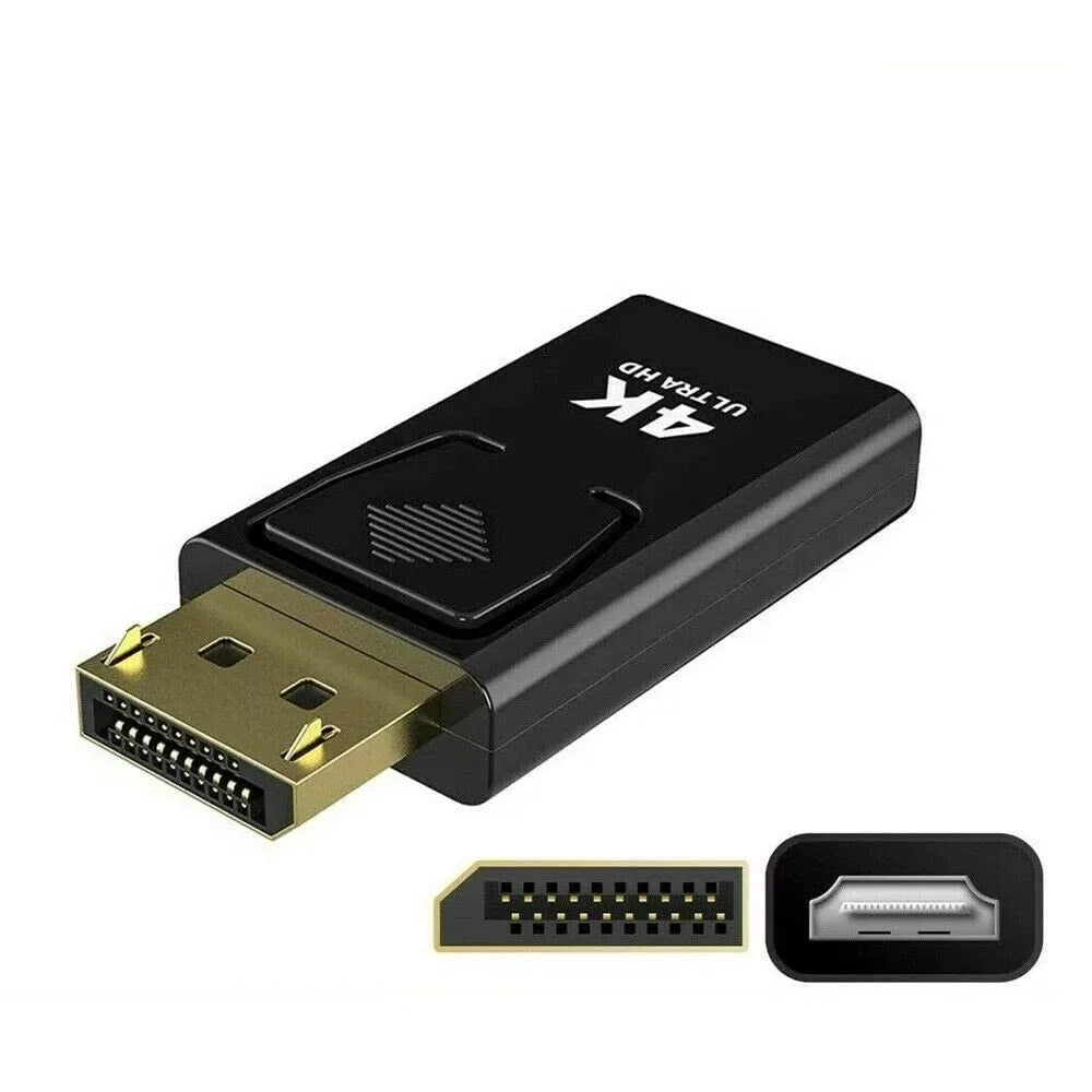 4K DisplayPort to HDMI Adapter - Ultra HD Male to Female Converter - ZYYKZ Test Equipment