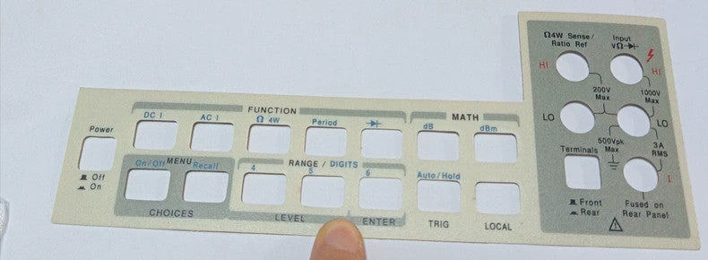 Membrane Keypad Protective Film for HP Agilent 34401A Front Panel