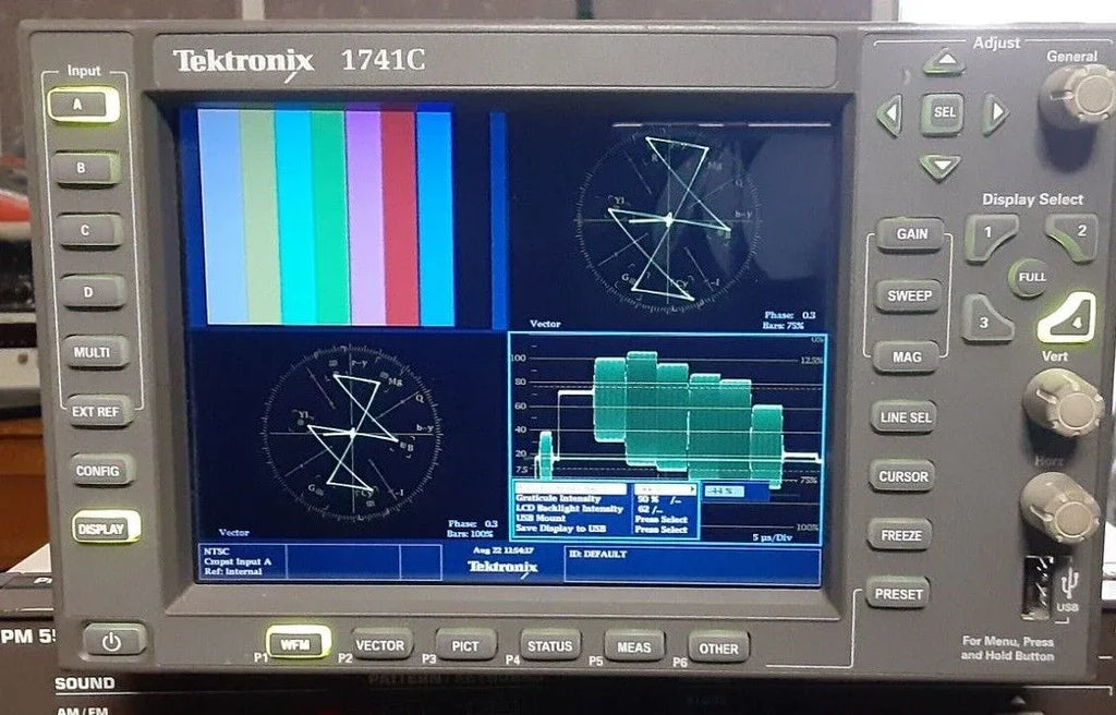 Tektronix 1741C Waveform Vector Monitor for Video Signal Analysis - ZYYKZ Test Equipment