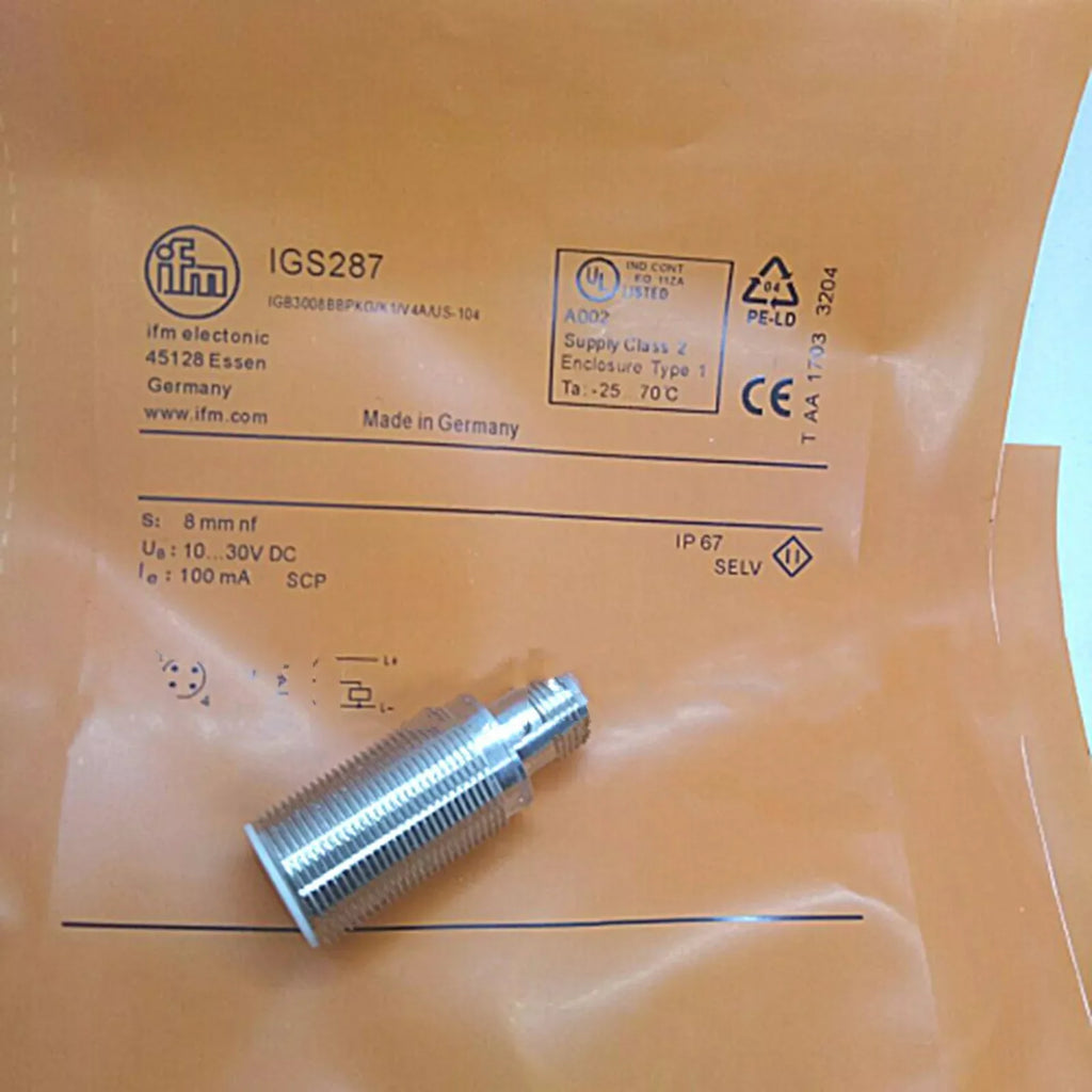 IFM IGS287 Inductive Proximity Sensor - High Precision Switch - ZYYKZ Test Equipment