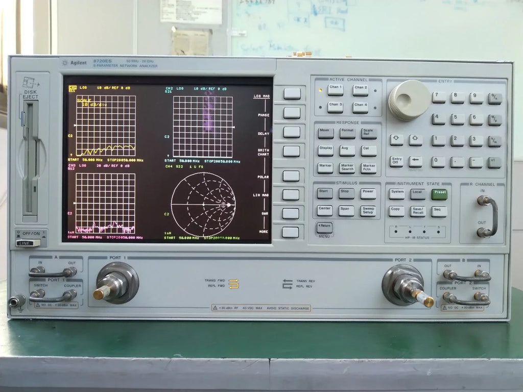 Agilent 8720ES Network Analyzer - 50 MHz to 20 GHz with Options 1D5, 010, 085, 089 - ZYYKZ Test Equipment