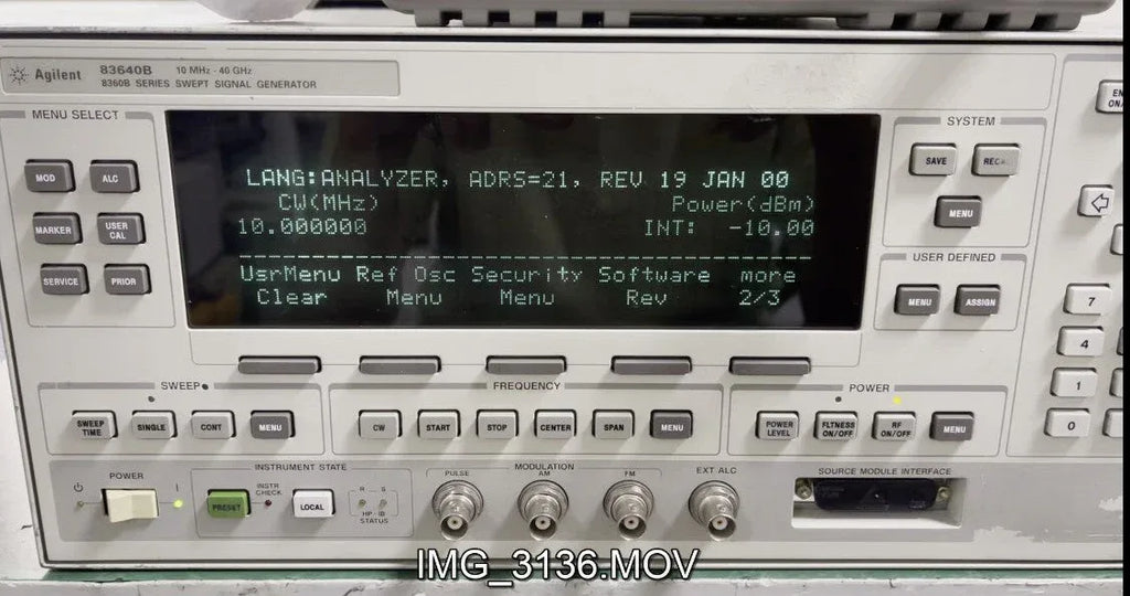Agilent 83640B Synthesized Swept Signal Generator, 10MHz-40GHz, Option 001 - ZYYKZ Test Equipment