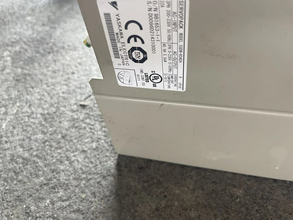 Yaskawa SGDM-60ADA Servopack Servo Drive - High Performance Motion Control - ZYYKZ Test Equipment