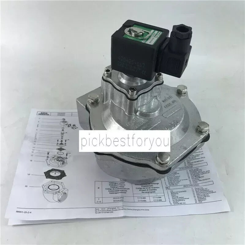 SCG353A050 DC24V 2-Inch Right Angle Pulse Valve for Industrial Applications - ZYYKZ Test Equipment