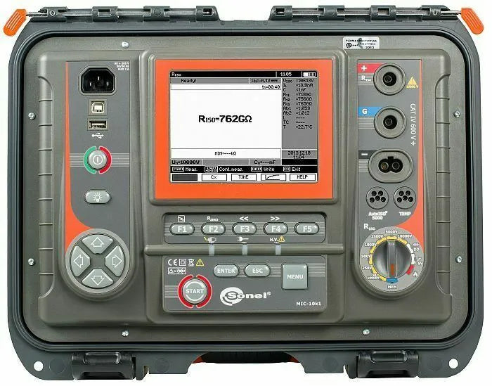 Sonel MIC-10k1 10kV Insulation Tester - 40 TΩ MegOhmMeter for Insulation Resistance Testing