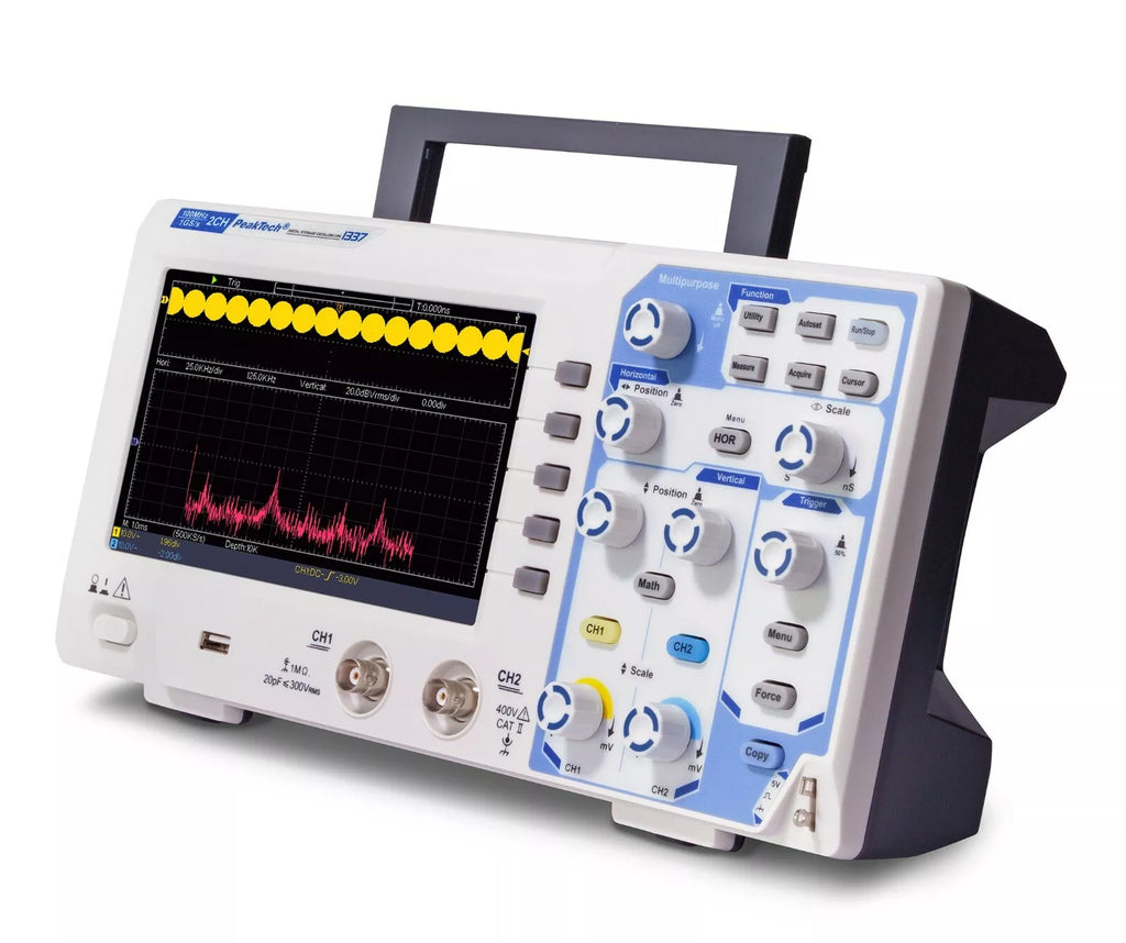 Peaktech P1337 Digital Storage Oscilloscope - 100MHz, 2 Channel, 1 GS/s DSO