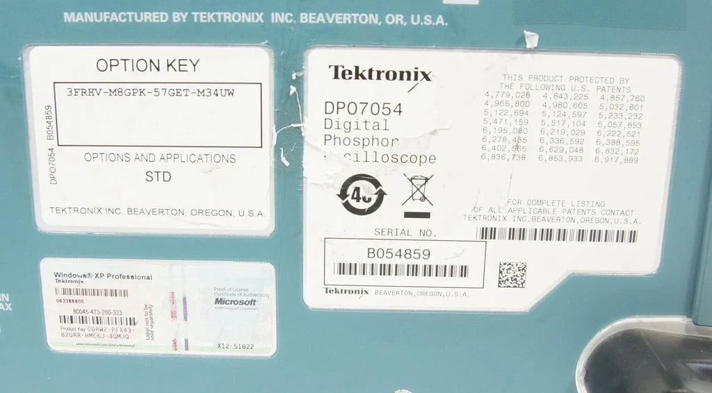Tektronix TDS7054 4-Channel 500MHz 5GSa/s Digital Phosphor Oscilloscope - ZYYKZ Test Equipment