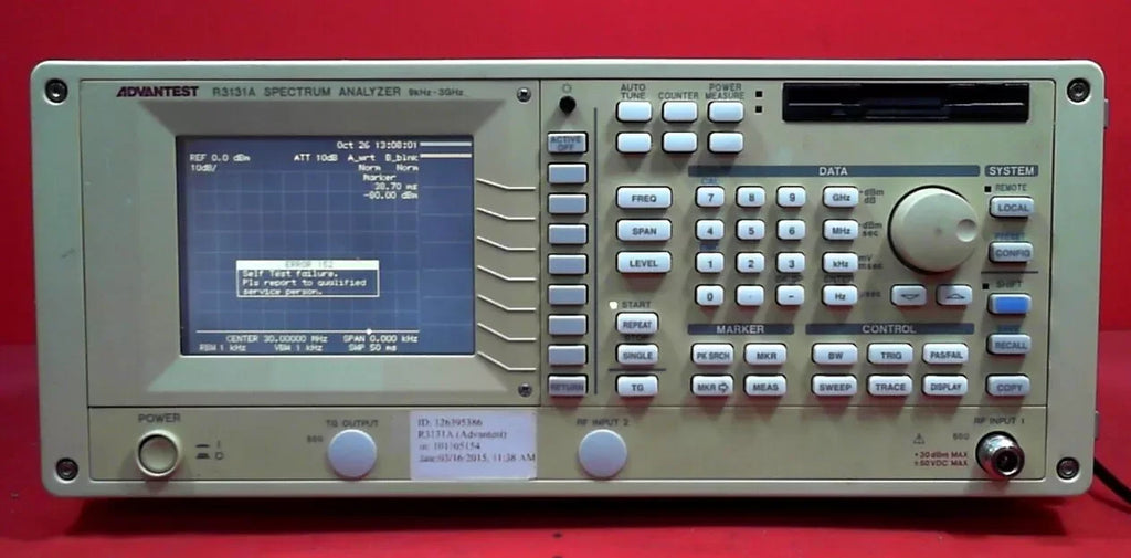 Advantest R3131A Spectrum Analyzer 9 kHz - 3 GHz - ZYYKZ Test Equipment