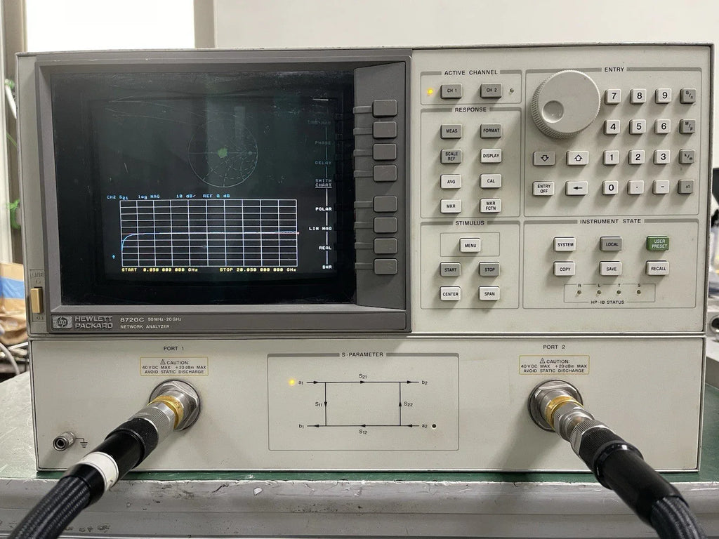 HP Agilent 8720C Network Analyzer - 50 MHz to 20 GHz, Options 001 & 010 - ZYYKZ Test Equipment