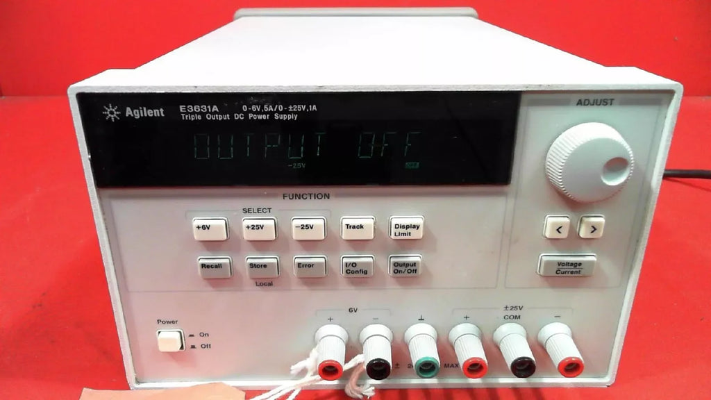Agilent E3631A Triple Output DC Power Supply 0-6V/5A, 0-25V/1A - ZYYKZ Test Equipment