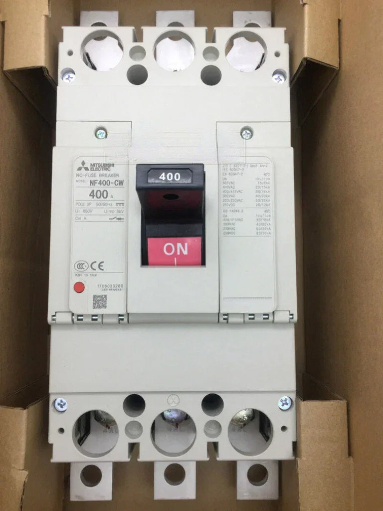 Mitsubishi NF400-CW 3-Pole 400A Molded Case Circuit Breaker - ZYYKZ Test Equipment