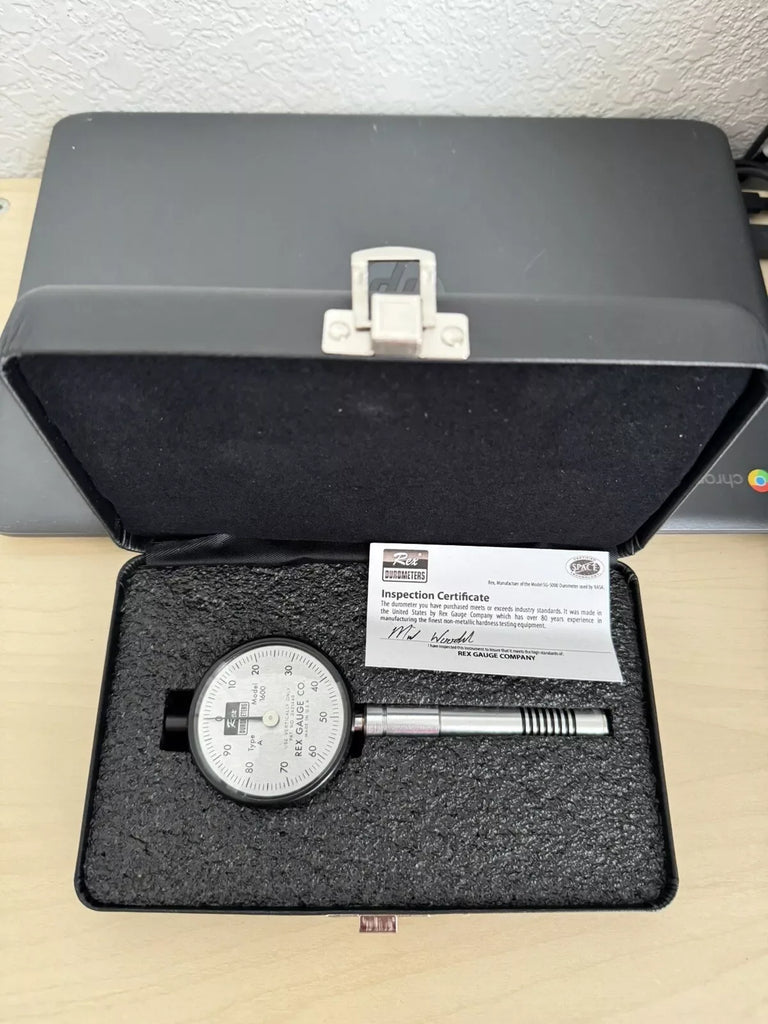 Rex Durometer Model 1600 Type A with Protective Hard Case - ZYYKZ Test Equipment