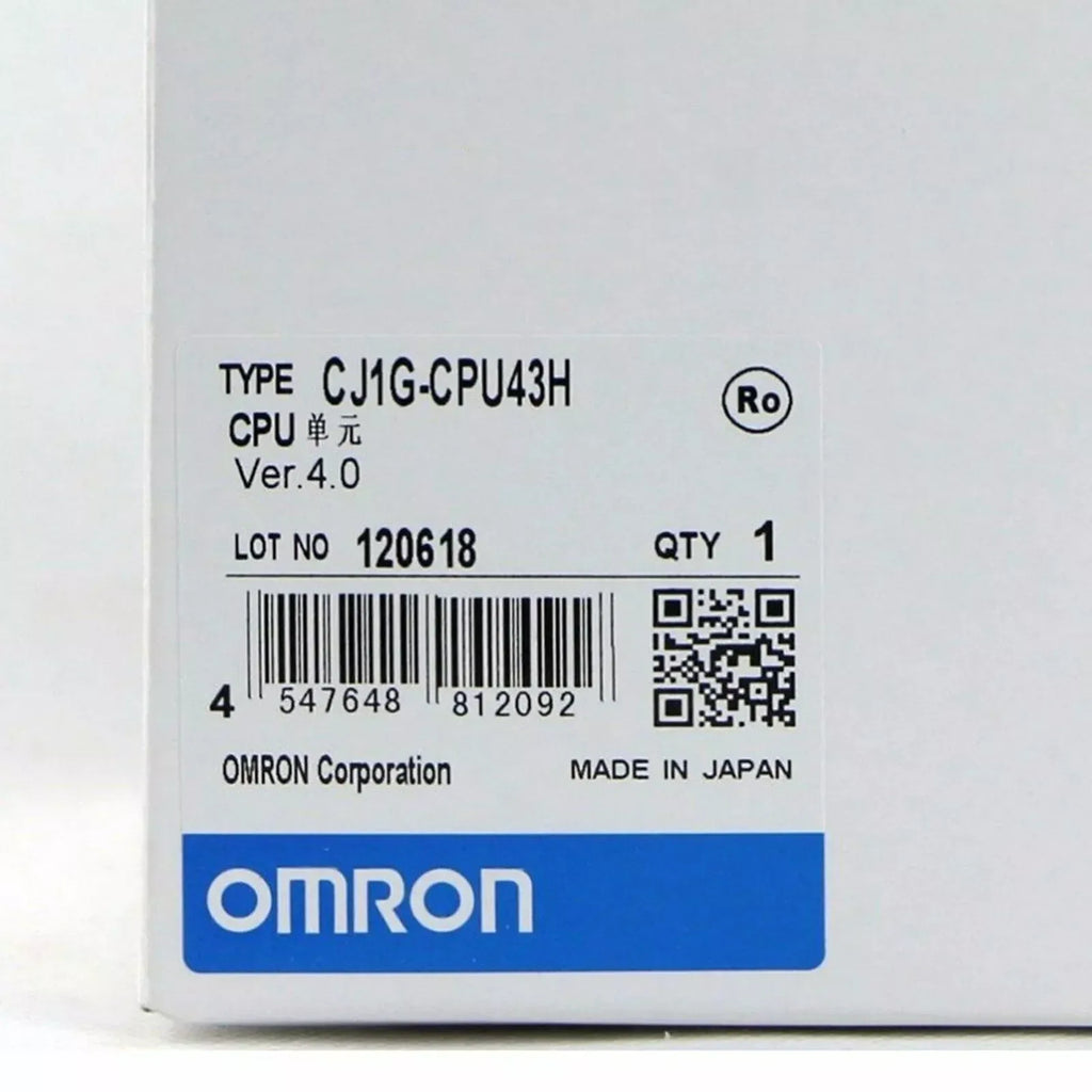 OMRON CJ1G-CPU43H Programmable Logic Controller (PLC) CPU Module - ZYYKZ Test Equipment