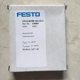 Festo CPE10-M1BH-3GL-QS-6 196847 5/2-Way Solenoid Valve with QS-6 Connector - ZYYKZ Test Equipment
