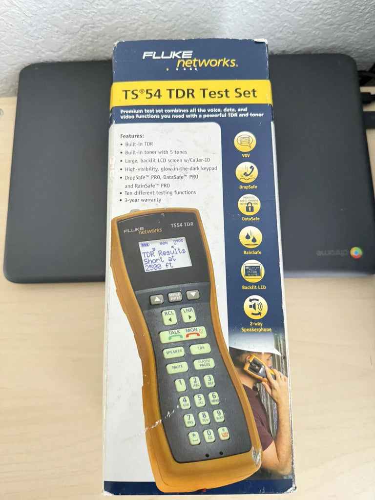 Fluke Networks TS54 Time Domain Reflectometer (TDR) Phone Test Set with LCD - New - ZYYKZ Test Equipment