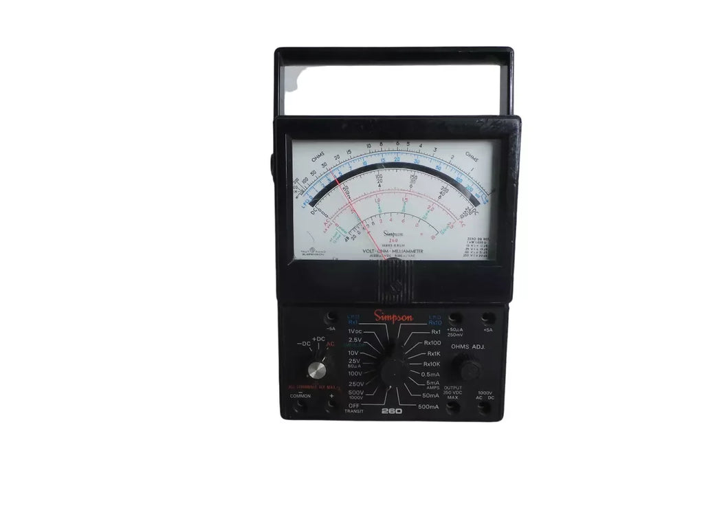 Simpson 260 Series 6XLM Analog Multimeter with Rugged Case - ZYYKZ Test Equipment