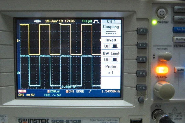 GDS-2102 100MHz Digital Storage Oscilloscope with 2 Channels - ZYYKZ Test Equipment