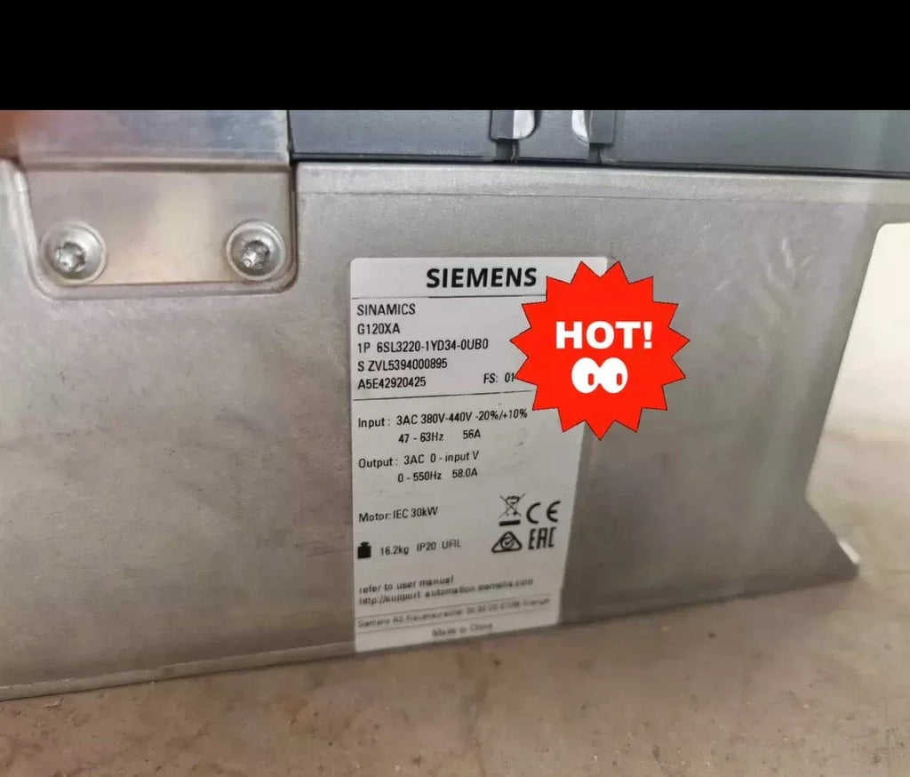 Siemens Sinamics S120 6SL3220-1YD34-0UB0 Single Motor Module - ZYYKZ Test Equipment