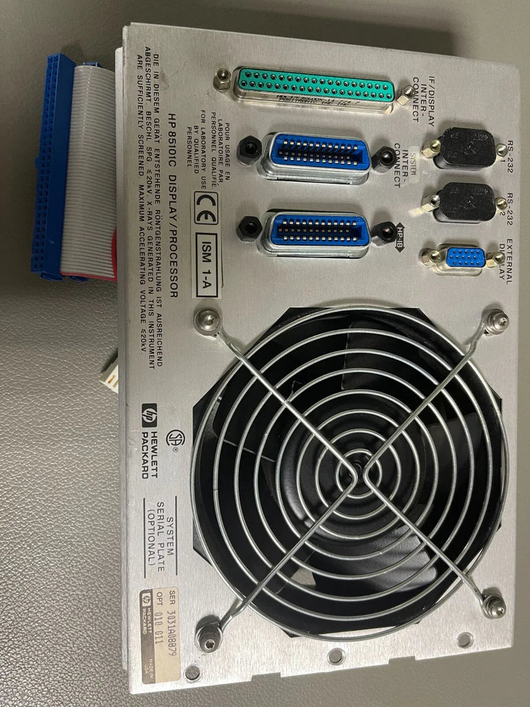 HP Agilent 85101C Rear Panel Assembly with Cooling Fan for Display Processor - ZYYKZ Test Equipment