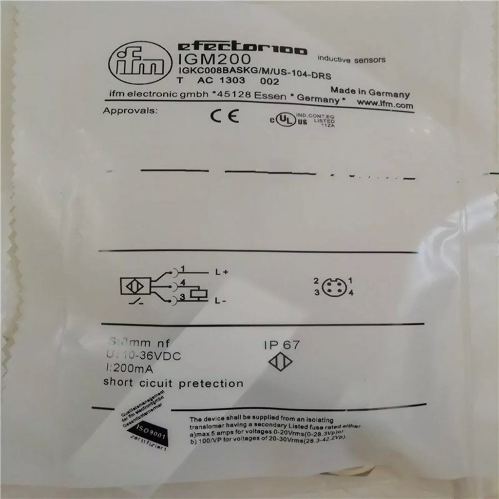 IFM IGM200 Proximity Switch Sensor - High-Precision Inductive Sensor - ZYYKZ Test Equipment