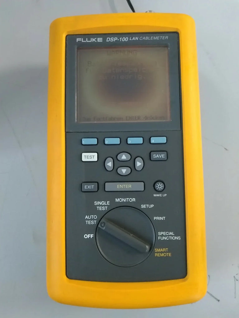 Fluke DSP-100 LAN Cable Meter with External AC Adapter - ZYYKZ Test Equipment