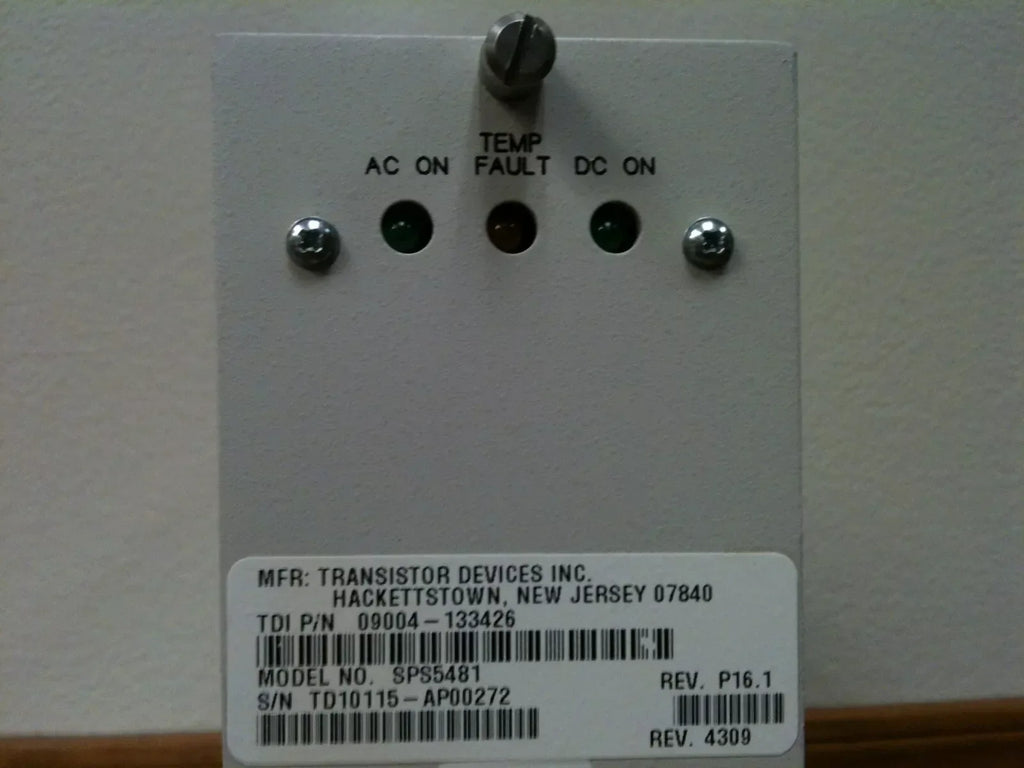 TDI SPS5481 Programmable DC Power Supply P/N 09004-133426 - ZYYKZ Test Equipment