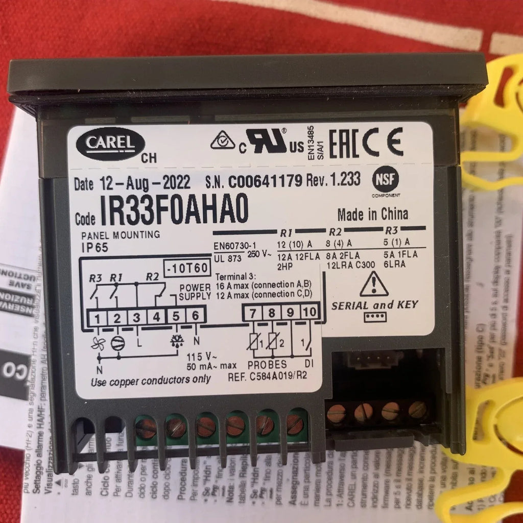 Carel IR33F0AHA0 Digital HVAC Thermostat Controller - ZYYKZ Test Equipment