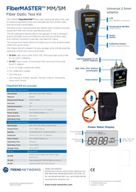 Trend Networks FIBERMASTER Series Fibre Data Cable Tester - Measures in mW and dBm