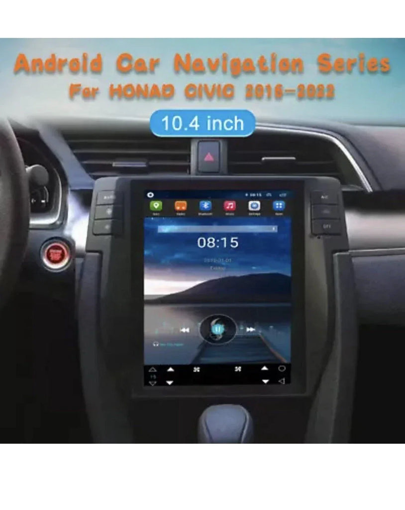 Tesla Screen 10.4" Android 13 CarPlay Multimedia Radio for Honda Civic 2016-2022 - ZYYKZ Test Equipment
