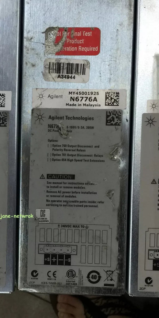 Agilent N6776A Power Supply Module for 100% Test Applications - ZYYKZ Test Equipment