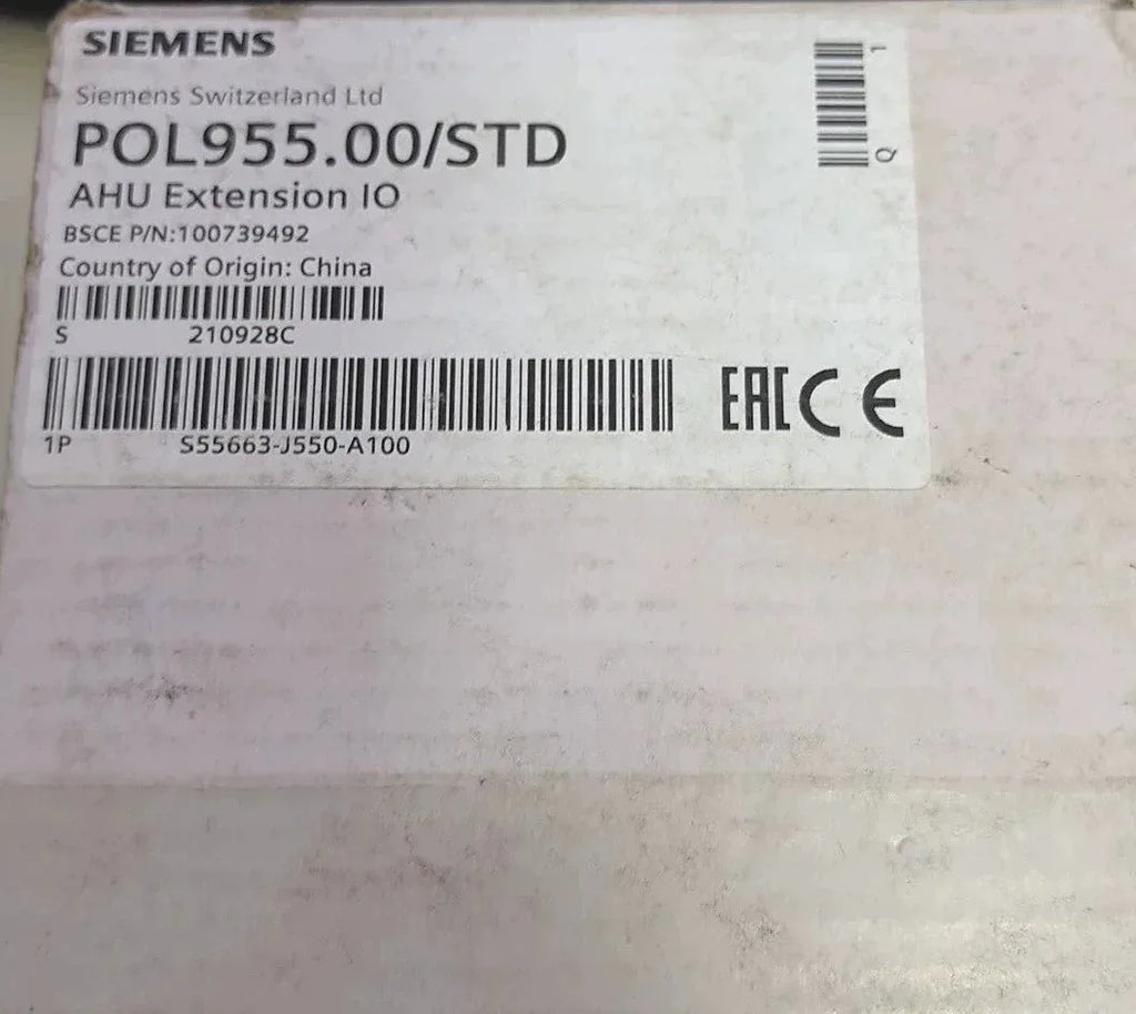 Siemens POL955.00/STD AHU Extension I/O Module for HVAC Control - ZYYKZ Test Equipment
