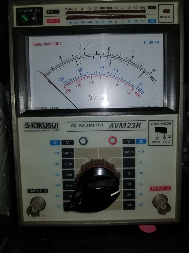Kikusui AVM23R Wideband AC Voltmeter 10µV to 100V Range - ZYYKZ Test Equipment