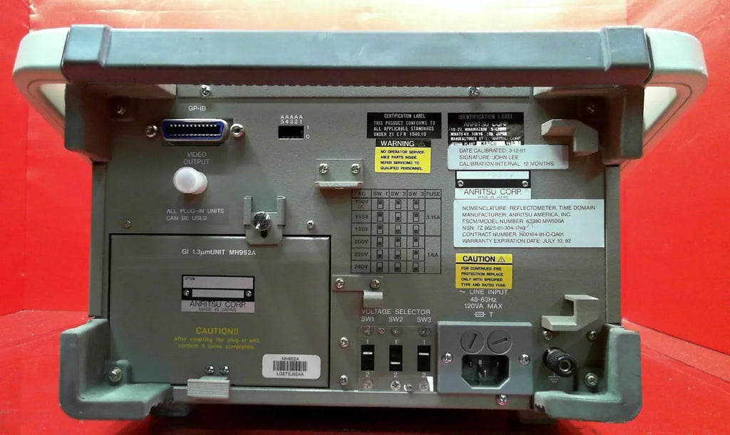 Anritsu MW920A Optical Time Domain Reflectometer with MH952A Module - ZYYKZ Test Equipment