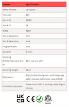 Load image into Gallery viewer, UNI-T UDP3305S 4-Channel Programmable Linear DC Power Supply - 30V/5A, 328W