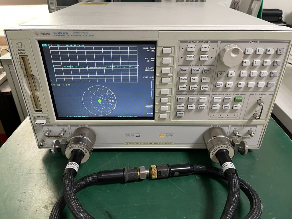 Agilent Keysight 8722ES Network Analyzer 50MHz-40GHz with Options 1D5/010/012/089 - ZYYKZ Test Equipment