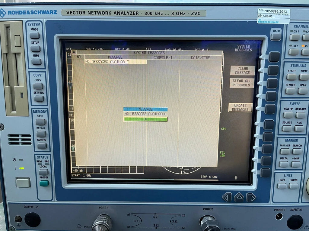 Vector Network Analyzer 300 kHz to 8 GHz Frequency Range - ZYYKZ Test Equipment