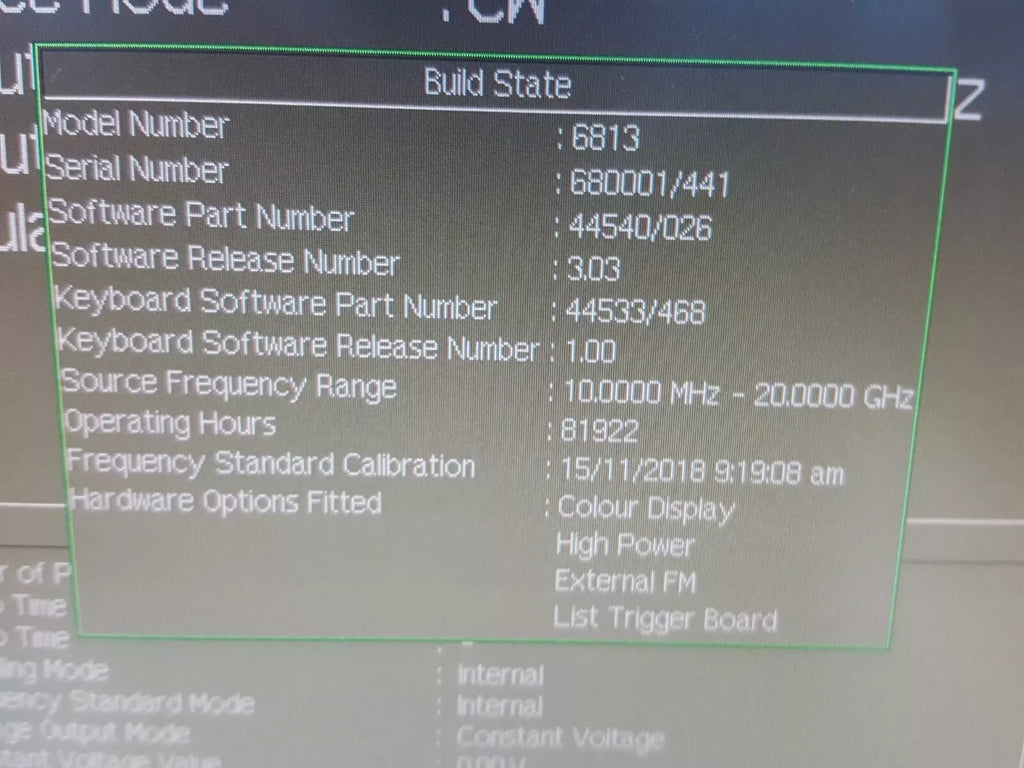 Aeroflex IFR6813 Microwave Signal Generator 10MHz-20GHz - ZYYKZ Test Equipment
