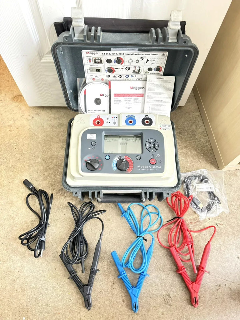 MEGGEE S1-1568 15kV High Voltage Insulation Resistance Tester with Test Leads - ZYYKZ Test Equipment